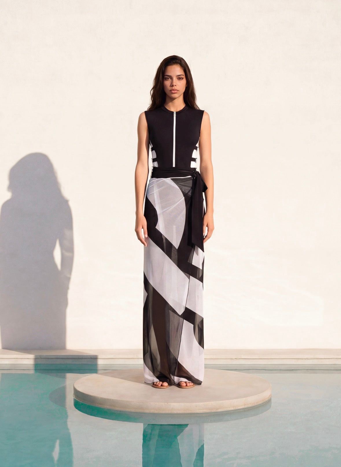 Belted Noir Short Set