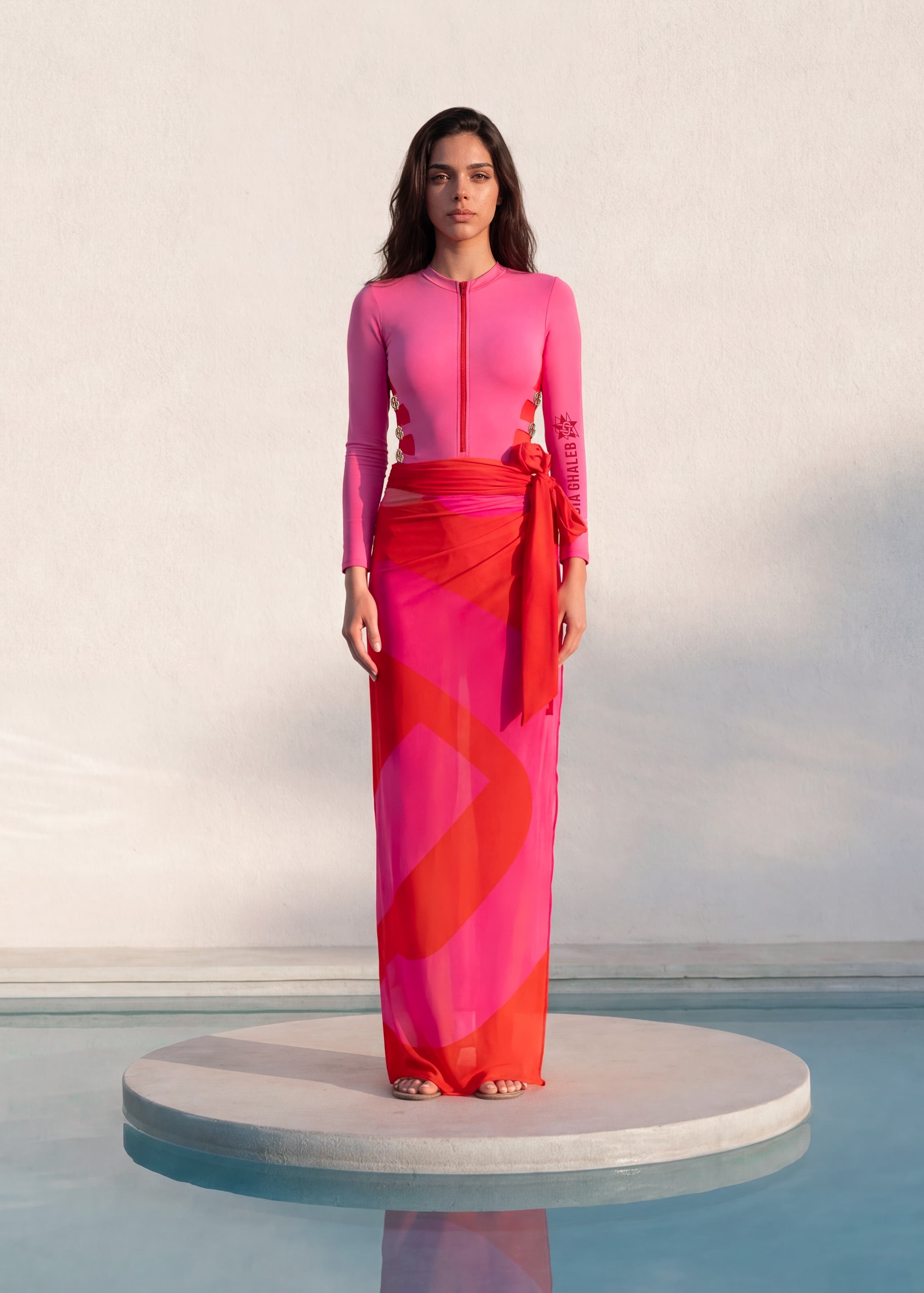 Belted Cerise Burkini