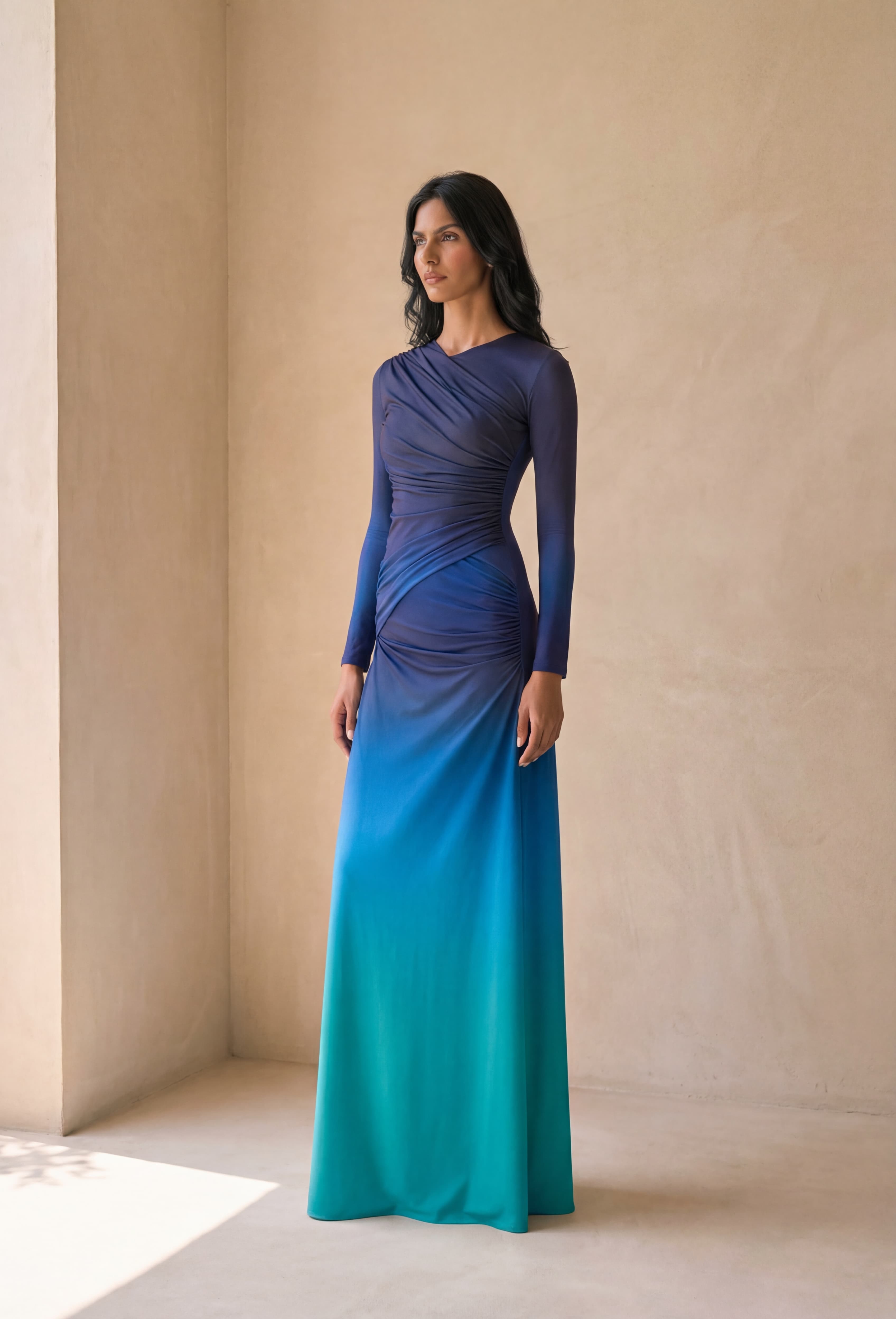 Green Mystic Dress - Modest Elegance - Hadia Ghaleb Green Mystic Dress - Modest Elegance - Hadia Ghaleb